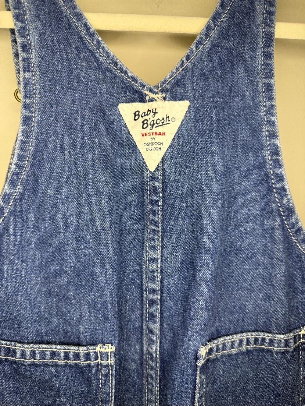 Vintage OshKosh B'Gosh Blue Denim Kids Overalls Size 24M/2T Baby B’Gosh